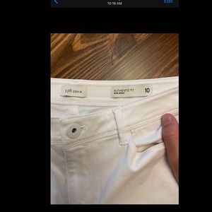 J. Jill Authentic Fit white denim size 10